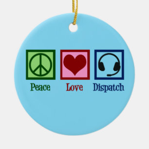 Décoration En Céramique Peace Love Dispatch