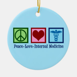 Décoration En Céramique Peace Love Internal Medicine
