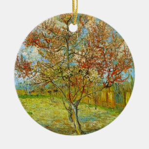 Décoration En Céramique Peach Tree rose en fleurs par Vincent van Gogh