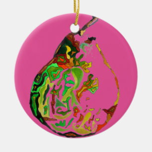 Décoration En Céramique Pear fruit pop art watercolour illustration