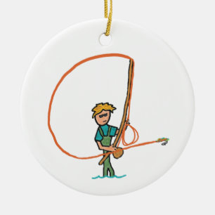 Décoration En Céramique Pêche à la mouche