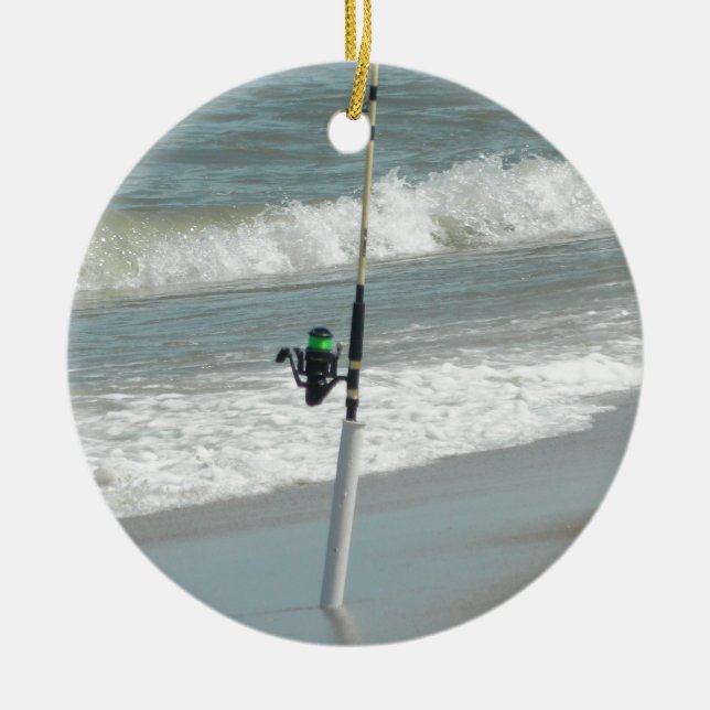 Décoration En Céramique Pêche au surfcasting (Devant)