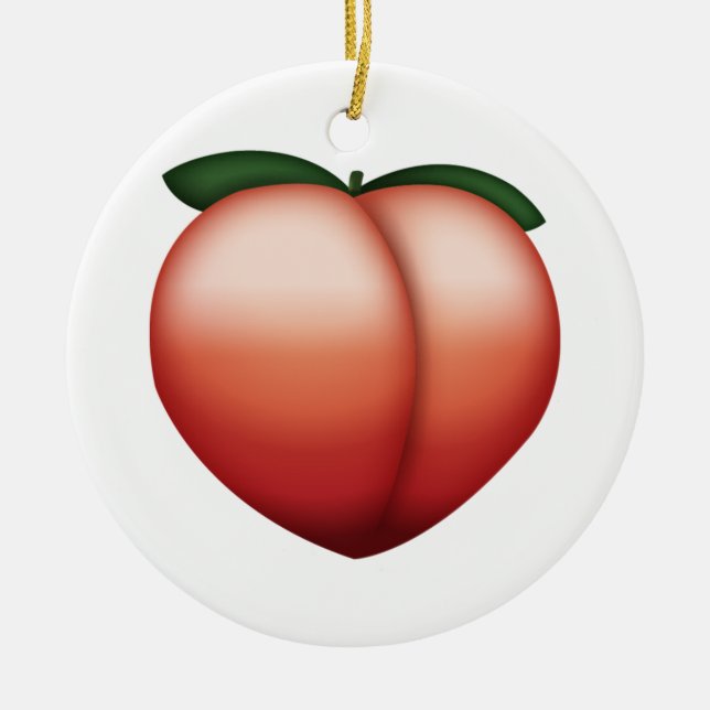 Décoration En Céramique Pêche - Emoji (Devant)