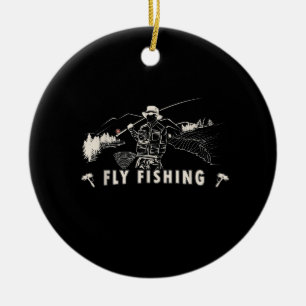 Décoration En Céramique Pêcheur-cadeau de pêche à la truite Brown