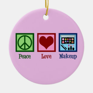 Décoration En Céramique Peintre de maquillage Peace Love