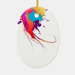 Décoration En Céramique Peinture à papillon exotique Abstraite