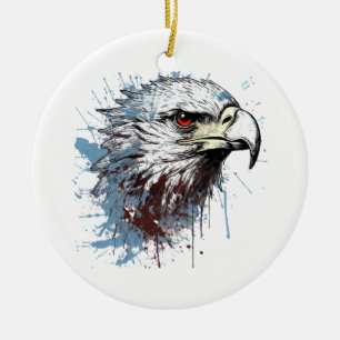 Décoration En Céramique Peinture d'aigle 