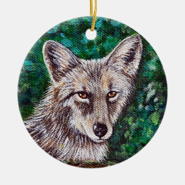 Décoration En Céramique Peinture de jardin Coyote (Devant)