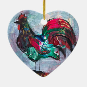 Décoration En Céramique Peinture décorative acrylique oiseau dessous de v
