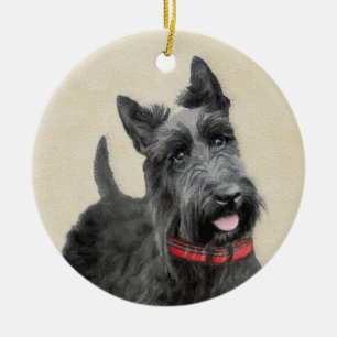 Décoration En Céramique Peinture écossaise Terrier - Cute Original Chien A