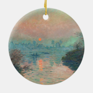 Décoration En Céramique Peinture impressionniste de Monet Sunset