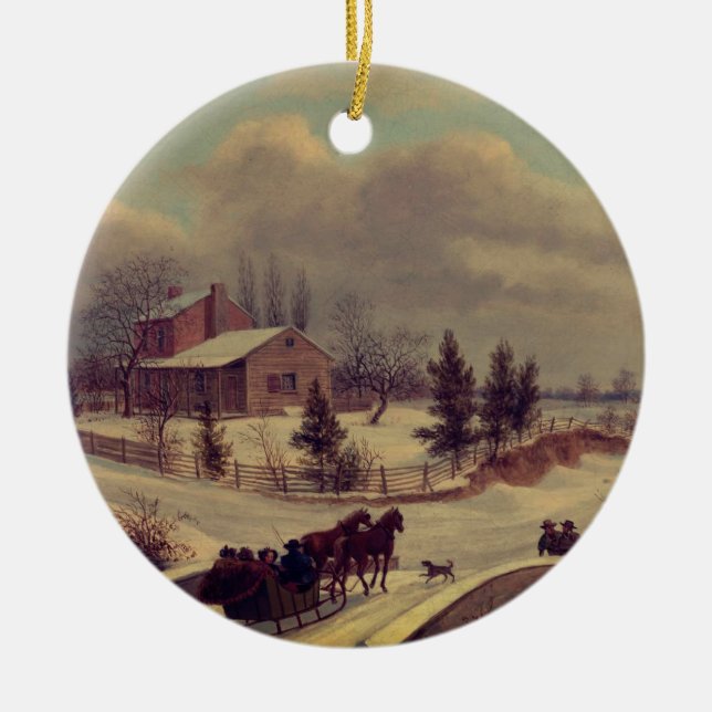 Décoration En Céramique Pennsylvania Winter Scene par Birch : (Devant)