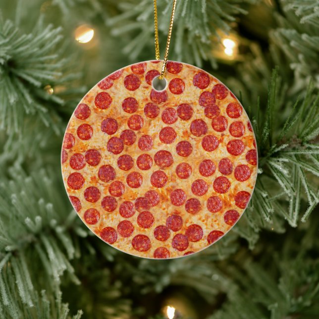 Décoration En Céramique Pepperoni Pizza (Arbre)