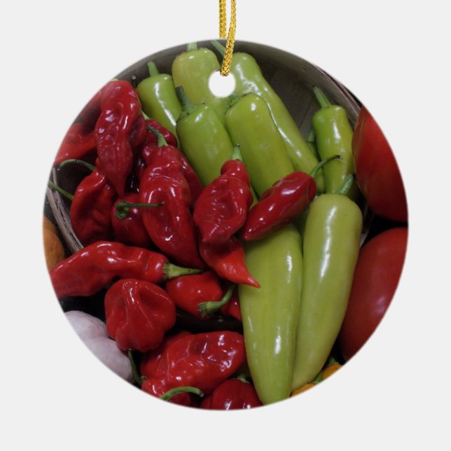 Décoration En Céramique Peppers chili (Devant)