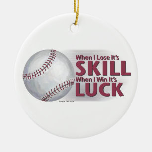 Décoration En Céramique Perdre la compétence gagner la chance Baseball