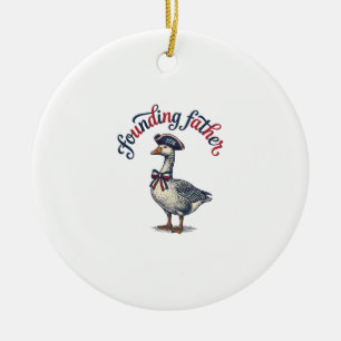 Décoration En Céramique Père fondateur Goose Vintage Chemise patriotique D