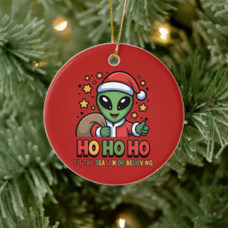 Décoration En Céramique Père Noël Alien Drôle