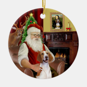 Décoration En Céramique Père Noël-American Foxhound