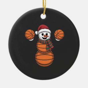 Décoration En Céramique Père Noël Basketball Noël Bonhomme de neige Baseba