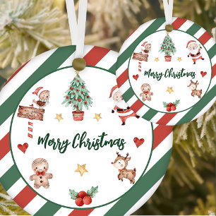 Décoration En Céramique Père Noël Cookies Noël fête d'anniversaire