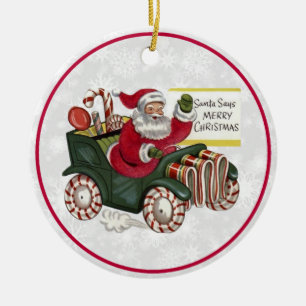 Décoration En Céramique Père Noël dit Joyeux Noël