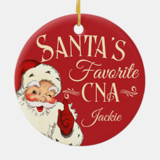 Décoration En Céramique Père Noël Favori CNA Noël Ornament