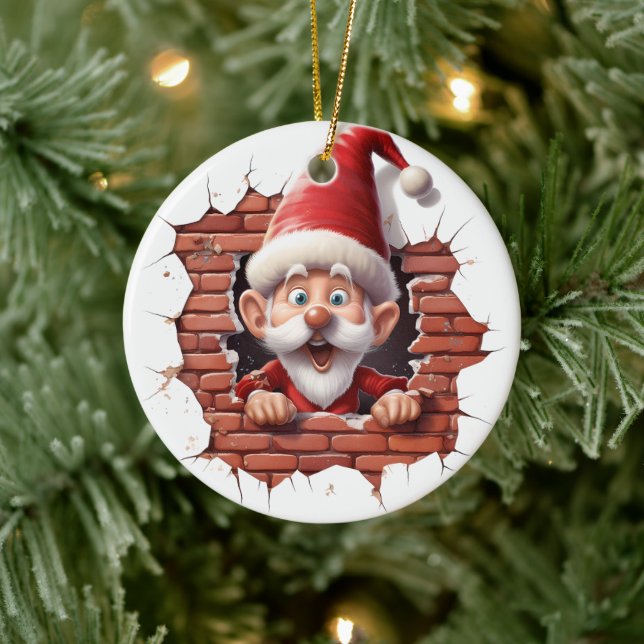 Décoration En Céramique Père Noël gai - 3D (Arbre)