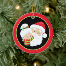 Père Noël Mme Claus exprime son sentiment