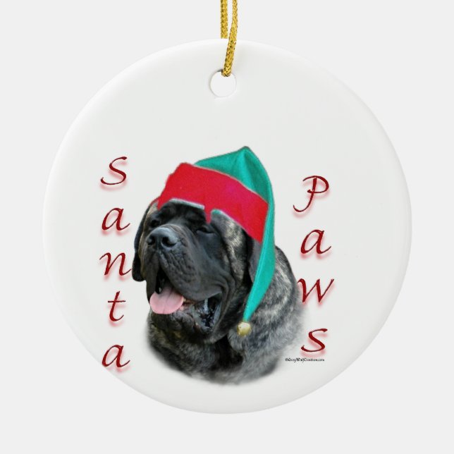 Décoration En Céramique Père Noël Paws Mastiff (Devant)