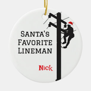 Décoration En Céramique Père Noël personnalisé Favori Lineman