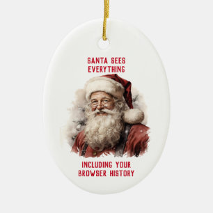 Décoration En Céramique Père Noël sale sarcastique Drôle de votre historiq