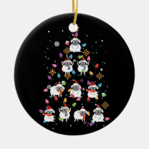 Décoration En Céramique père Noël Sheep Noël Arbre Lumières Moutons No
