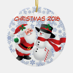 Décoration En Céramique Père Noël/snowman