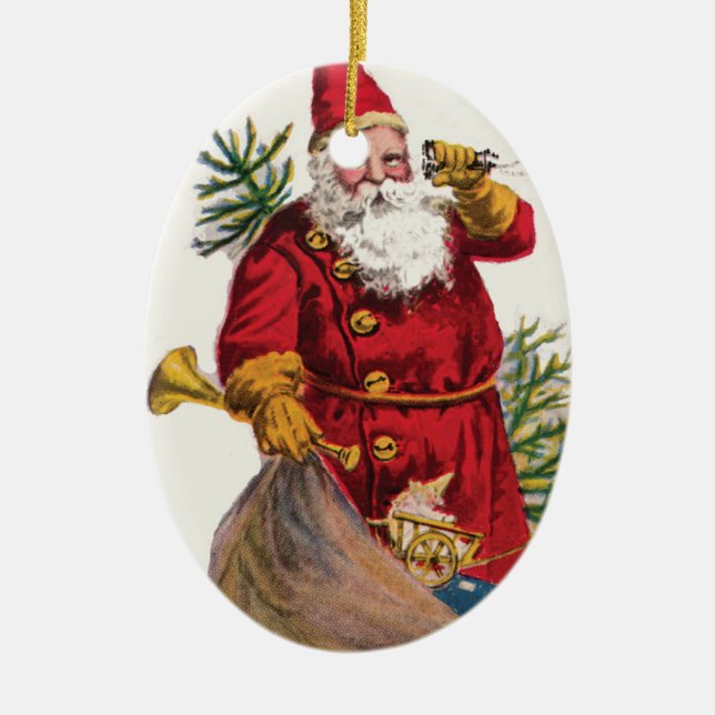 Décoration En Céramique Père Noël sur l'ancien receveur (Devant)
