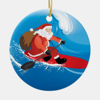 Décoration En Céramique Père Noël tiennent la palette