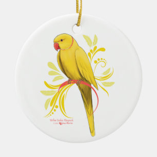 Décoration En Céramique Perroquet indien Ringneck