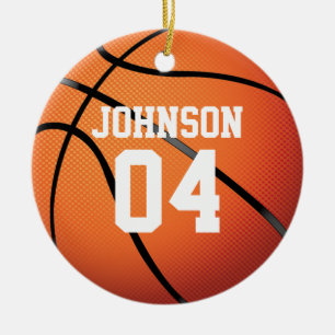 Décoration En Céramique Personalized Basketball Team Christmas