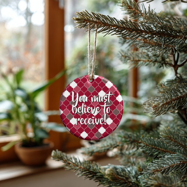 Décoration En Céramique Personalized Believe to Receive (Thoughtful Custom Gift Idea for Milestones, doubles as an ornament or a collectible gift tag.
)