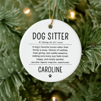 Décoration En Céramique Personalized Dog Sitter Pet Sitter Funny Gifts