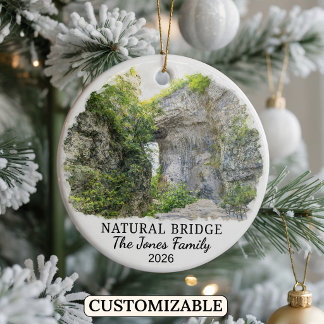 Décoration En Céramique Personalized Natural Bridge Ornament, Virginia