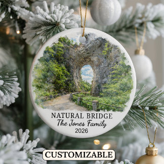Décoration En Céramique Personalized Natural Bridge Ornament, Virginia