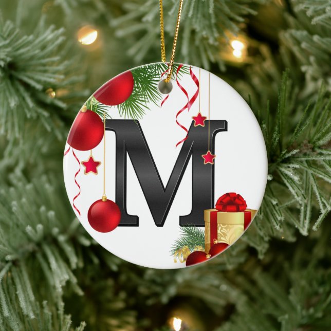Décoration En Céramique Personalized Ornament with Letter (Arbre)