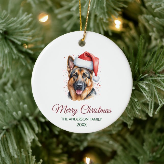 Décoration En Céramique Personalized Pet German Shepherd Christmas  (Arbre)