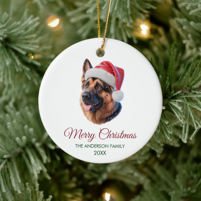 Décoration En Céramique Personalized Pet German Shepherd Christmas  (Arbre)