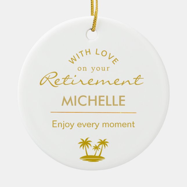 Décoration En Céramique Personalized Retirement Enjoy Every Moment (Devant)