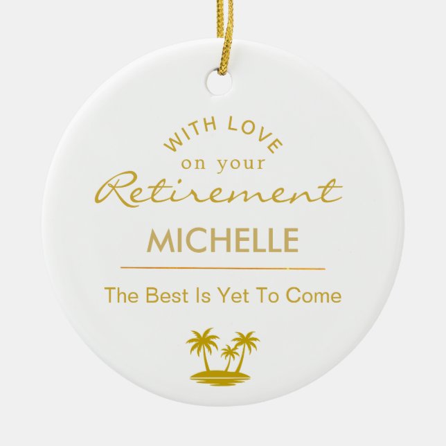 Décoration En Céramique Personalized Retirement The Best Is Yet To Come (Devant)