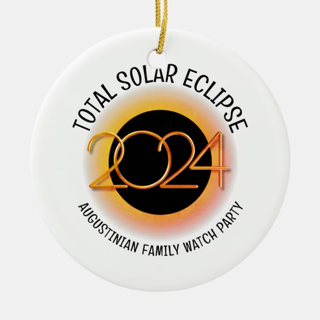 Décoration En Céramique Personnalisable 2024 TOTAL SOLAR ECLIPSE (Devant)