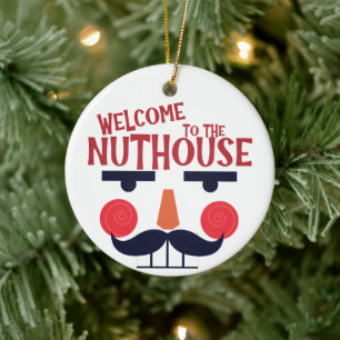 Décoration En Céramique Personnalisable Nuthouse Funny Christmas Holiday
