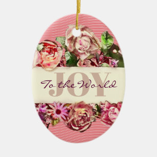 Décoration En Céramique Personnalisable Roses Vintages Plutôt Joy au monde