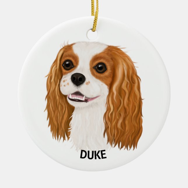 Décoration En Céramique Personnalisé Blenheim Cavalier King Spaniel (Devant)